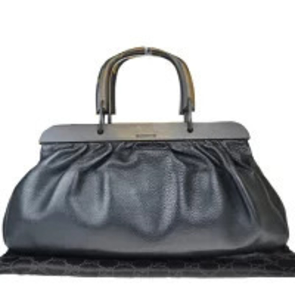 Gucci Doctor handbag Tom Ford era pebbled black leather
